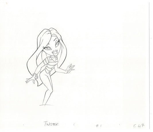 BRATZ Cloe Twister Commercial Production Animation Cel Drawing 2005 G-029