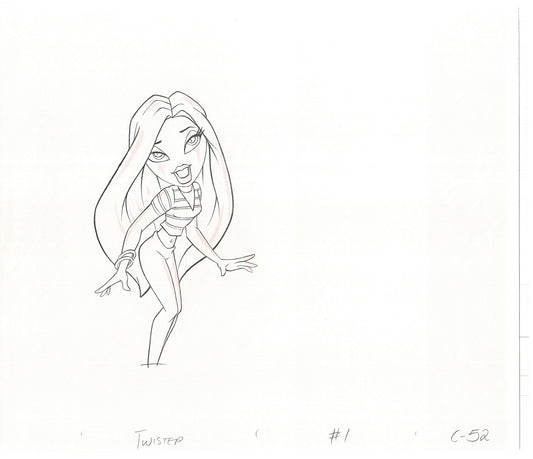 BRATZ Cloe Twister Commercial Production Animation Cel Drawing 2005 G-032