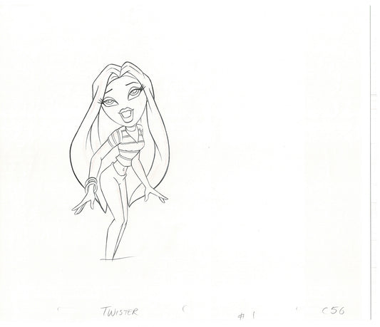 BRATZ Cloe Twister Commercial Production Animation Cel Drawing 2005 G-034