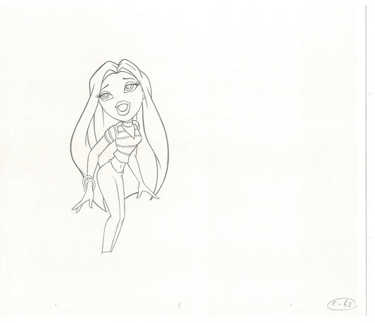 BRATZ Cloe Twister Commercial Production Animation Cel Drawing 2005 G-037