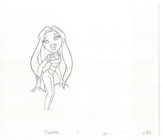 BRATZ Cloe Twister Commercial Production Animation Cel Drawing 2005 G-038