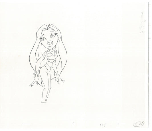 BRATZ Cloe Twister Commercial Production Animation Cel Drawing 2005 G-039