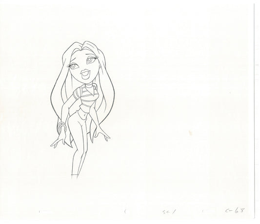BRATZ Cloe Twister Commercial Production Animation Cel Drawing 2005 G-040