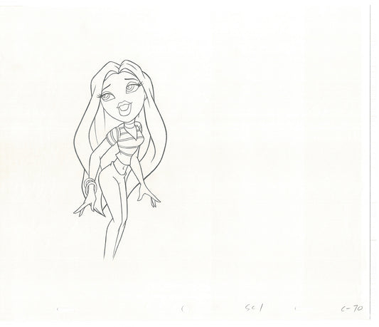 BRATZ Cloe Twister Commercial Production Animation Cel Drawing 2005 G-041