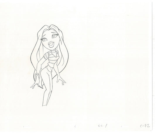 BRATZ Cloe Twister Commercial Production Animation Cel Drawing 2005 G-042