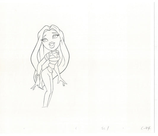 BRATZ Cloe Twister Commercial Production Animation Cel Drawing 2005 G-043