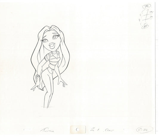 BRATZ Cloe Twister Commercial Production Animation Cel Drawing 2005 G-044