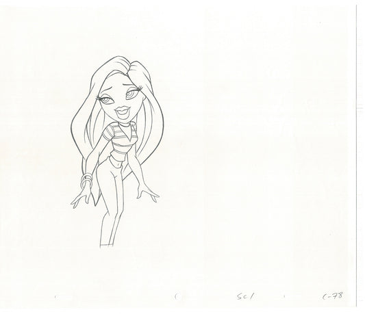 BRATZ Cloe Twister Commercial Production Animation Cel Drawing 2005 G-045