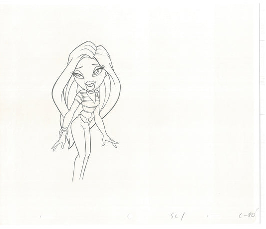 BRATZ Cloe Twister Commercial Production Animation Cel Drawing 2005 G-046