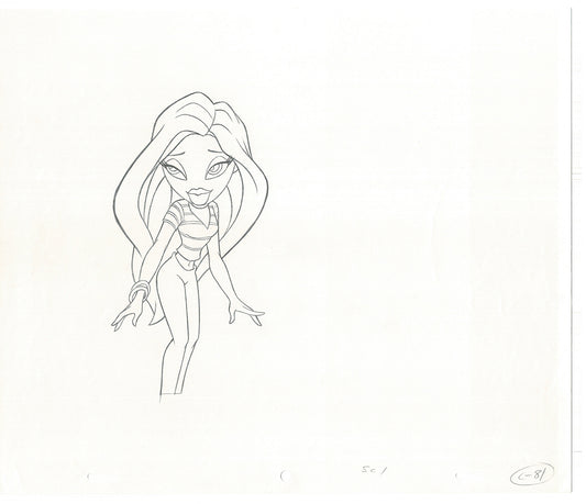 BRATZ Cloe Twister Commercial Production Animation Cel Drawing 2005 G-047