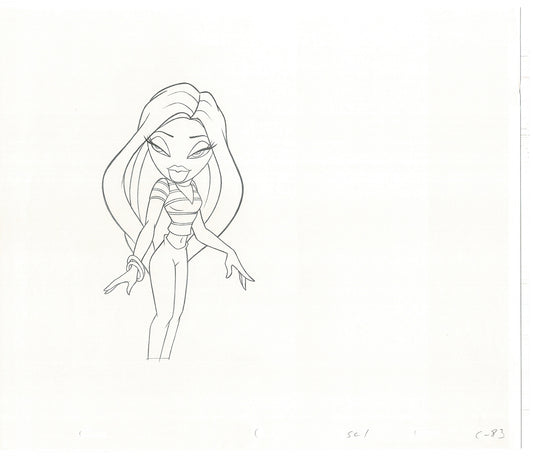 BRATZ Cloe Twister Commercial Production Animation Cel Drawing 2005 G-048