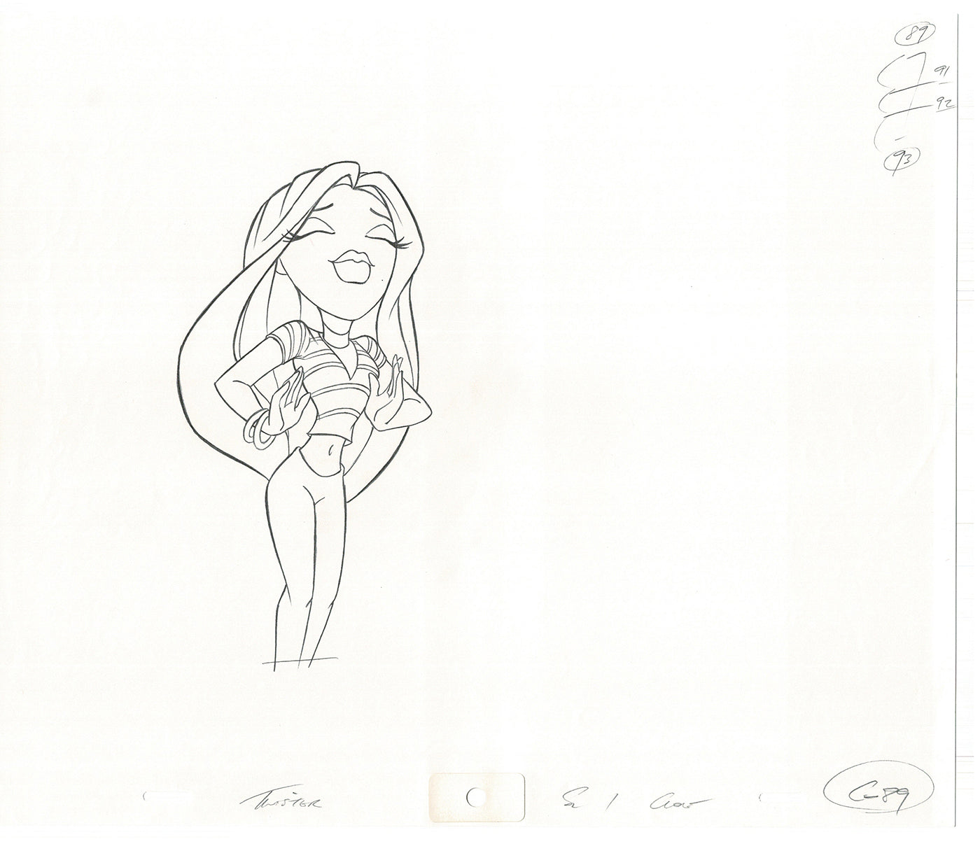 BRATZ Cloe Twister Commercial Production Animation Cel Drawing 2005 G-052