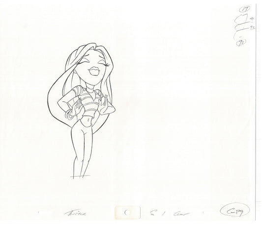 BRATZ Cloe Twister Commercial Production Animation Cel Drawing 2005 G-052