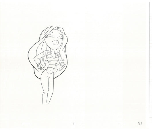 BRATZ Cloe Twister Commercial Production Animation Cel Drawing 2005 G-053