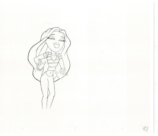 BRATZ Cloe Twister Commercial Production Animation Cel Drawing 2005 G-054