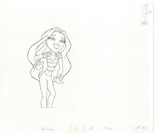 BRATZ Cloe Twister Commercial Production Animation Cel Drawing 2005 G-055