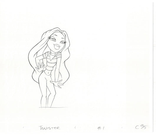 BRATZ Cloe Twister Commercial Production Animation Cel Drawing 2005 G-056