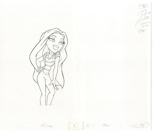 BRATZ Cloe Twister Commercial Production Animation Cel Drawing 2005 G-057