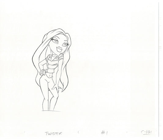 BRATZ Cloe Twister Commercial Production Animation Cel Drawing 2005 G-059