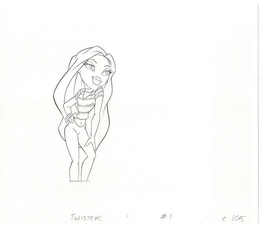 BRATZ Cloe Twister Commercial Production Animation Cel Drawing 2005 G-061