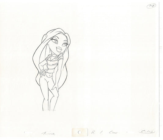 BRATZ Cloe Twister Commercial Production Animation Cel Drawing 2005 G-062