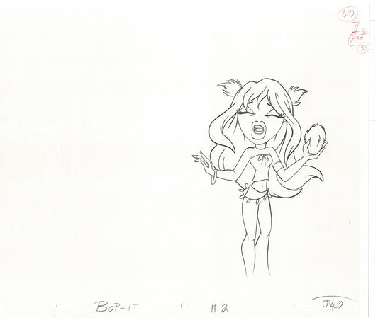 BRATZ Jade Bop-It Toy Commercial Production Animation Cel Drawing 2005 J-003