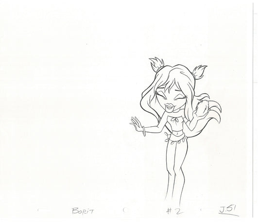 BRATZ Jade Bop-It Toy Commercial Production Animation Cel Drawing 2005 J-004