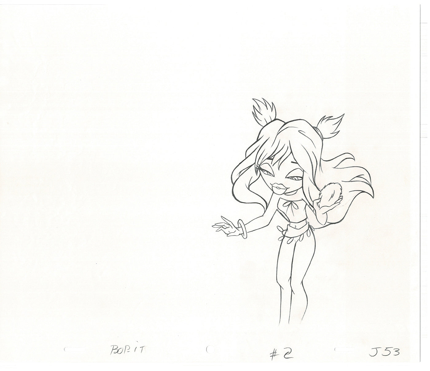 BRATZ Jade Bop-It Toy Commercial Production Animation Cel Drawing 2005 J-005