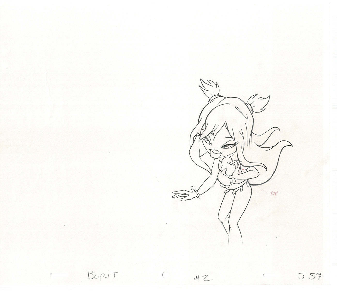 BRATZ Jade Bop-It Toy Commercial Production Animation Cel Drawing 2005 J-007