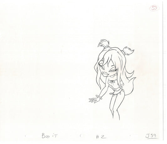 BRATZ Jade Bop-It Toy Commercial Production Animation Cel Drawing 2005 J-008