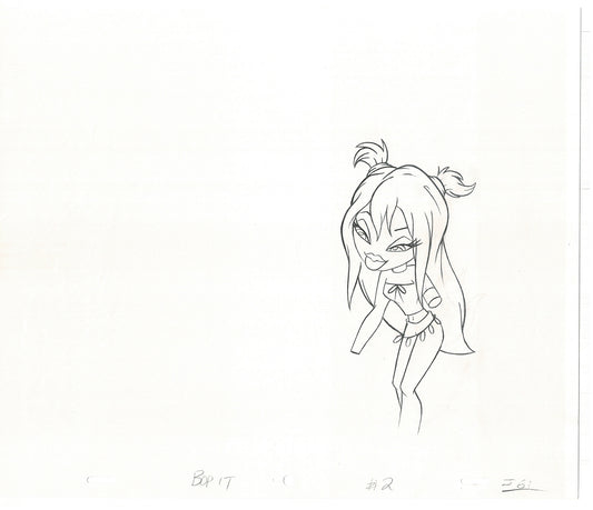 BRATZ Jade Bop-It Toy Commercial Production Animation Cel Drawing 2005 J-009