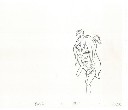 BRATZ Jade Bop-It Toy Commercial Production Animation Cel Drawing 2005 J-010