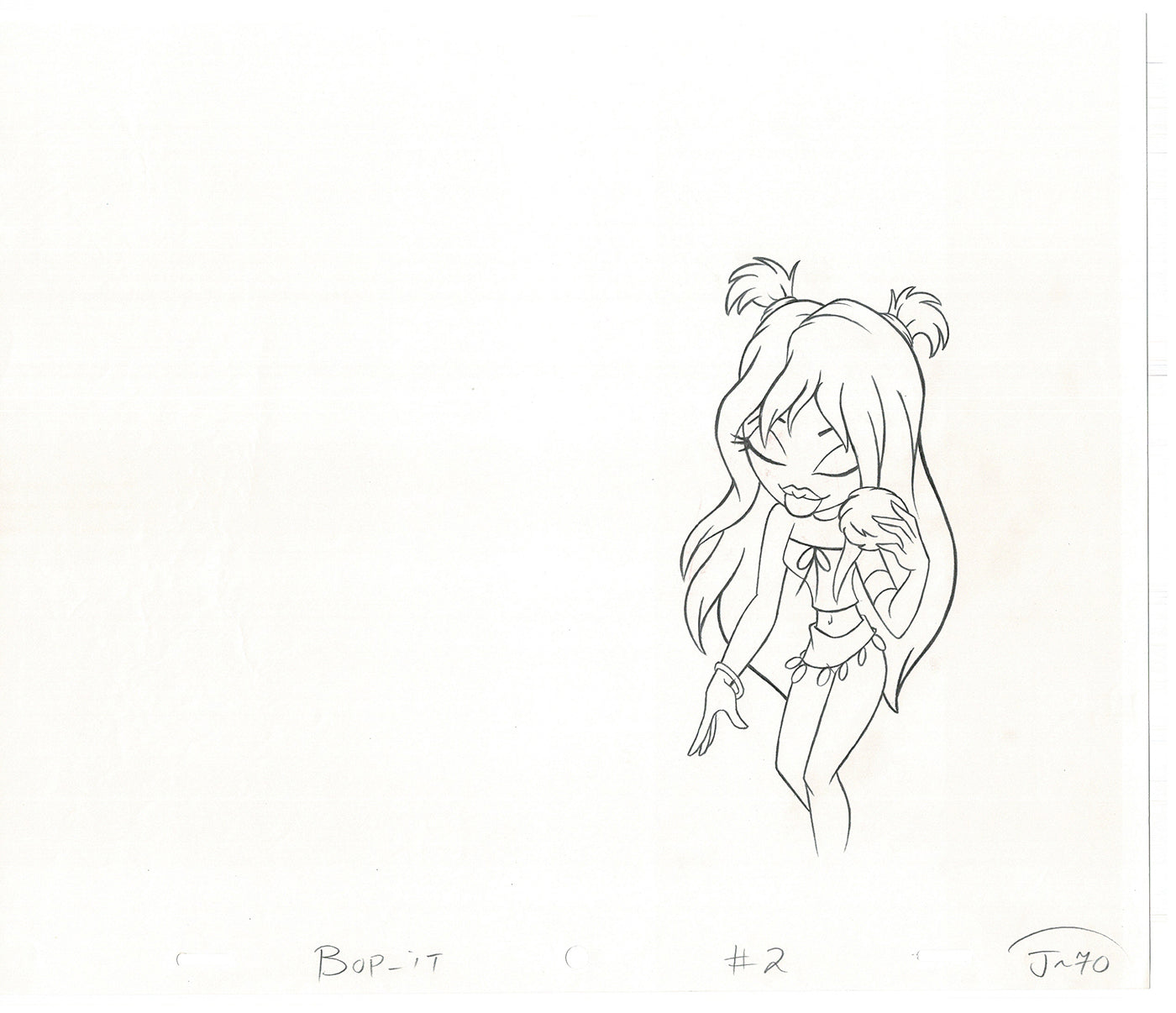 BRATZ Jade Bop-It Toy Commercial Production Animation Cel Drawing 2005 J-013