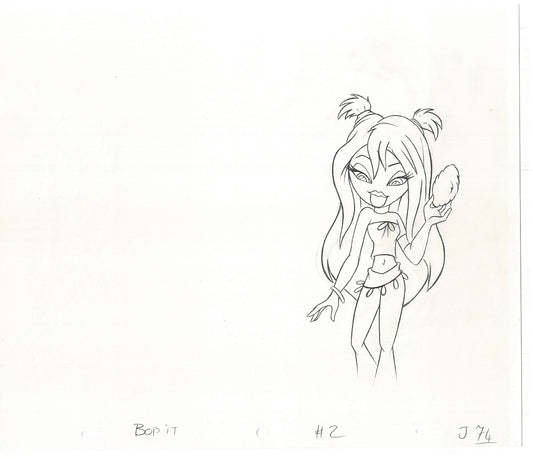 BRATZ Jade Bop-It Toy Commercial Production Animation Cel Drawing 2005 J-015