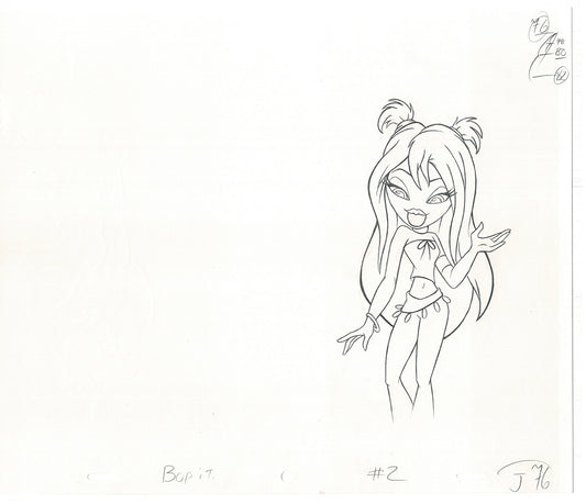 BRATZ Jade Bop-It Toy Commercial Production Animation Cel Drawing 2005 J-016
