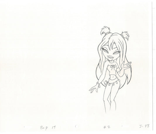 BRATZ Jade Bop-It Toy Commercial Production Animation Cel Drawing 2005 J-017