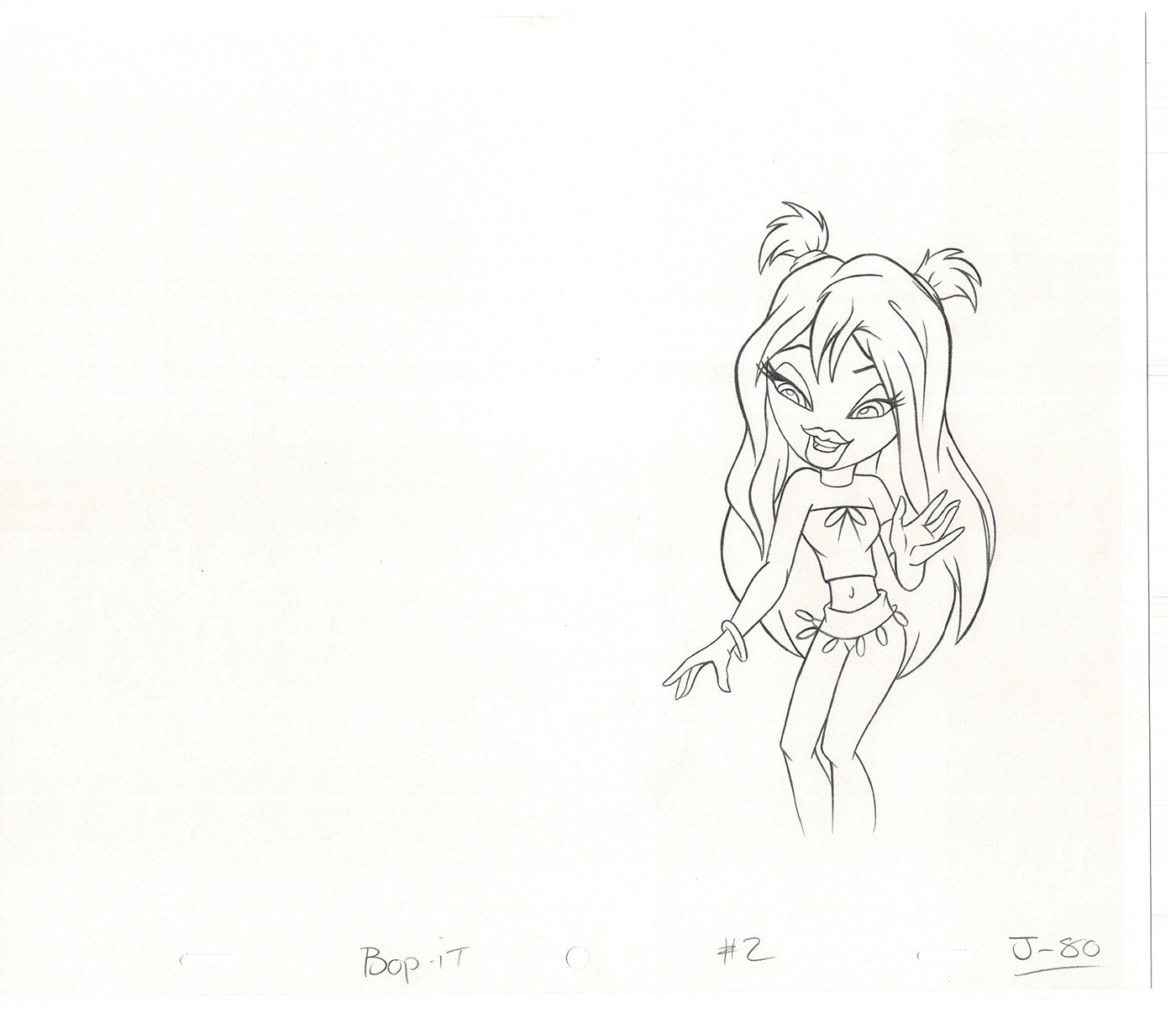 BRATZ Jade Bop-It Toy Commercial Production Animation Cel Drawing 2005 J-018