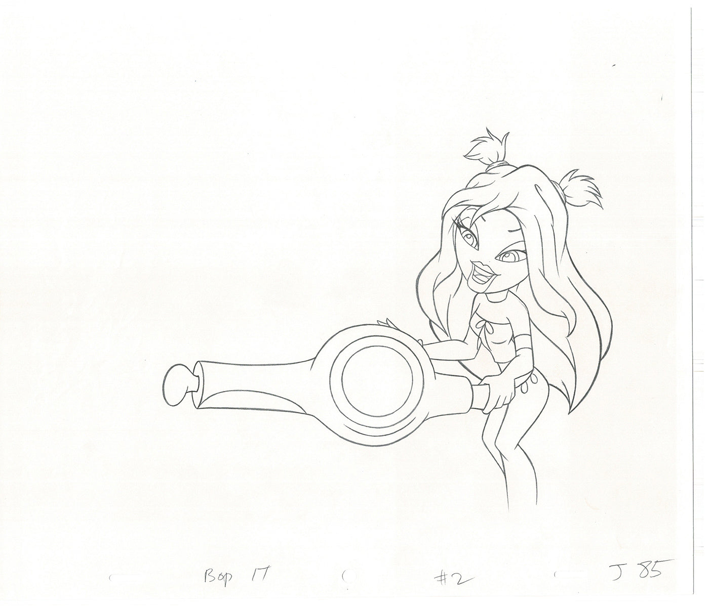 BRATZ Jade Bop-It Toy Commercial Production Animation Cel Drawing 2005 J-021