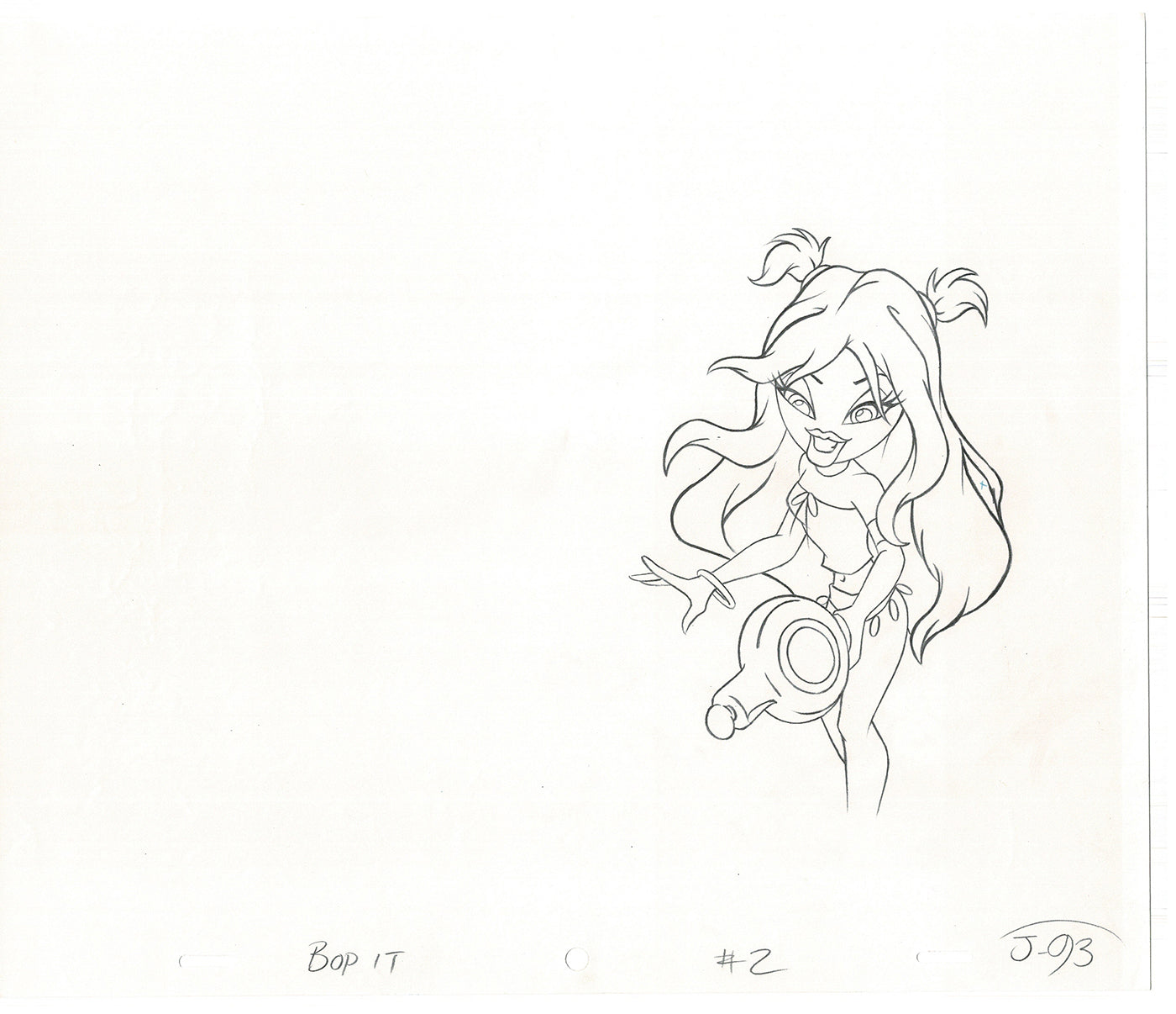 BRATZ Jade Bop-It Toy Commercial Production Animation Cel Drawing 2005 J-026
