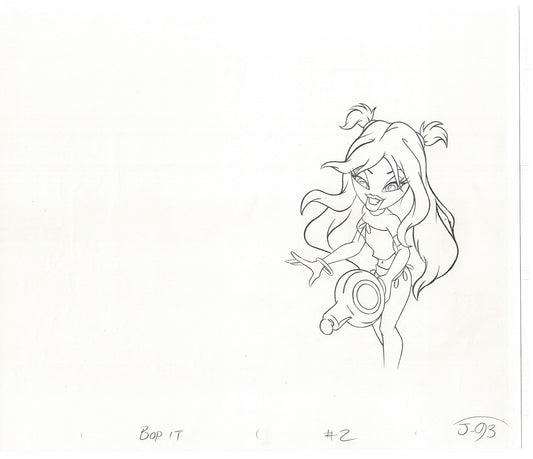 BRATZ Jade Bop-It Toy Commercial Production Animation Cel Drawing 2005 J-026