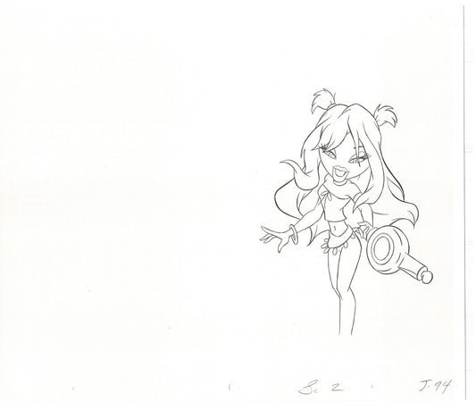 BRATZ Jade Bop-It Toy Commercial Production Animation Cel Drawing 2005 J-027