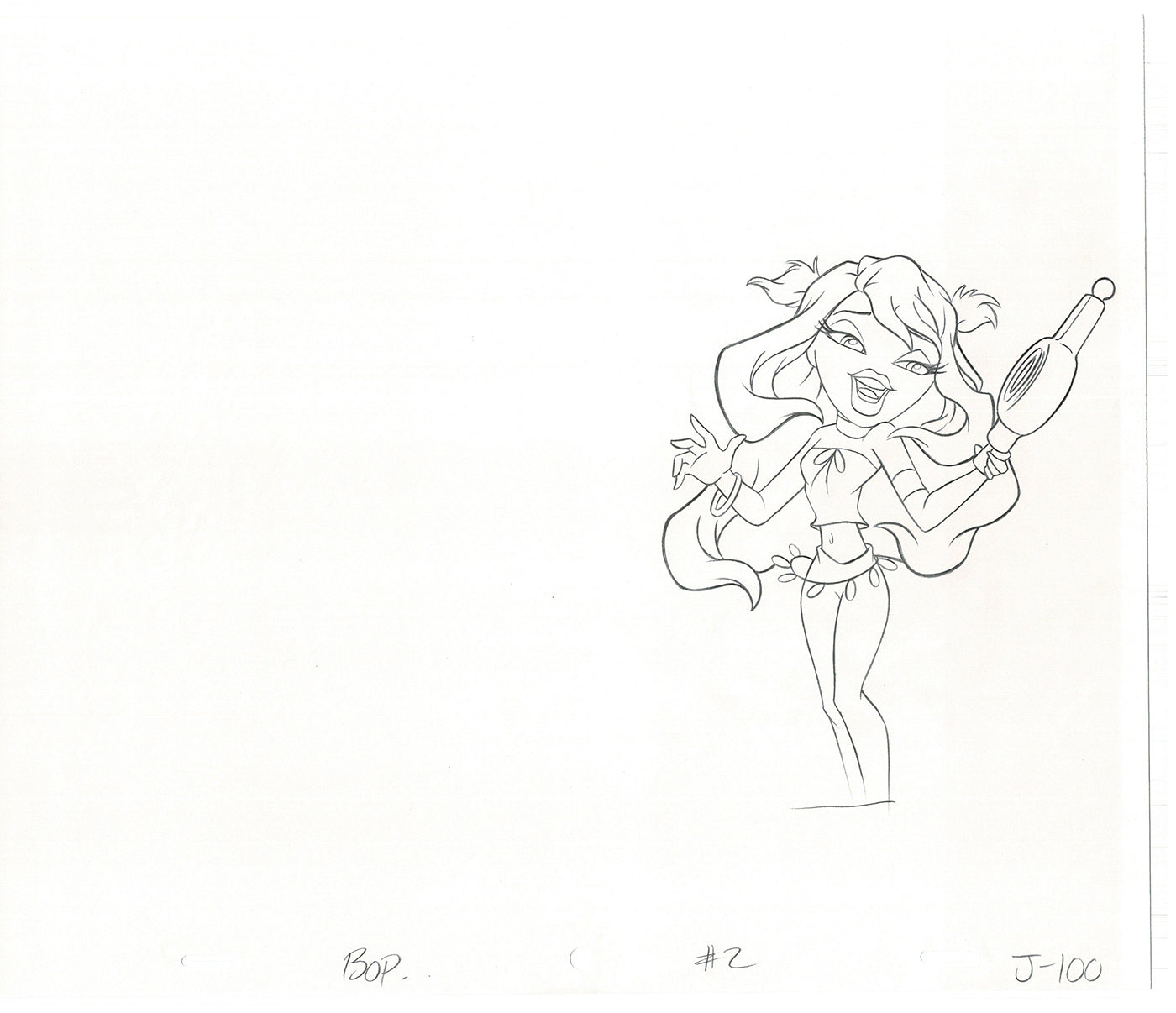 BRATZ Jade Bop-It Toy Commercial Production Animation Cel Drawing 2005 J-030