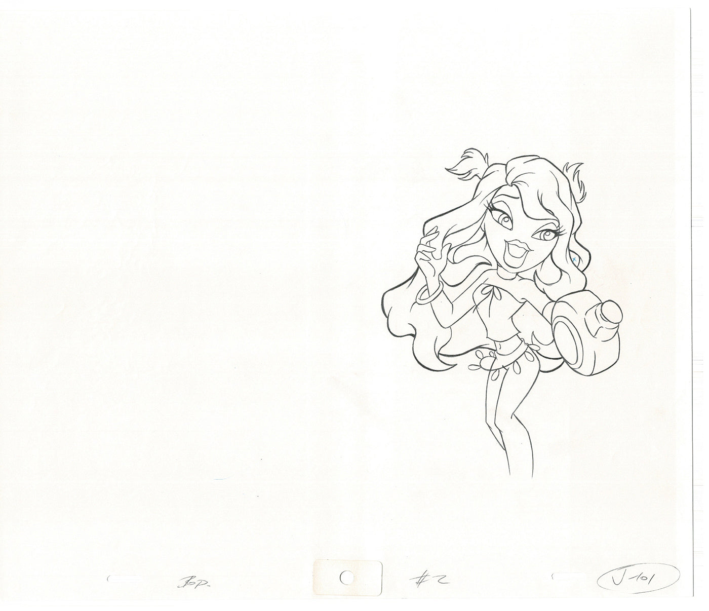 BRATZ Jade Bop-It Toy Commercial Production Animation Cel Drawing 2005 J-031