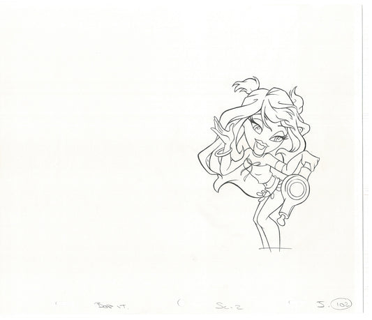BRATZ Jade Bop-It Toy Commercial Production Animation Cel Drawing 2005 J-032
