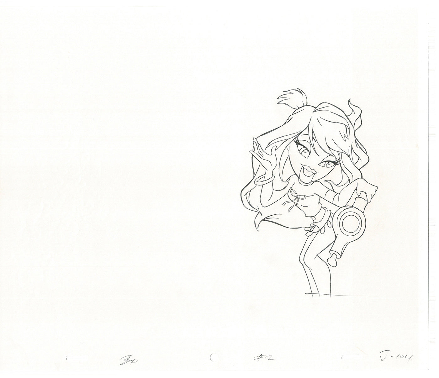 BRATZ Jade Bop-It Toy Commercial Production Animation Cel Drawing 2005 J-033