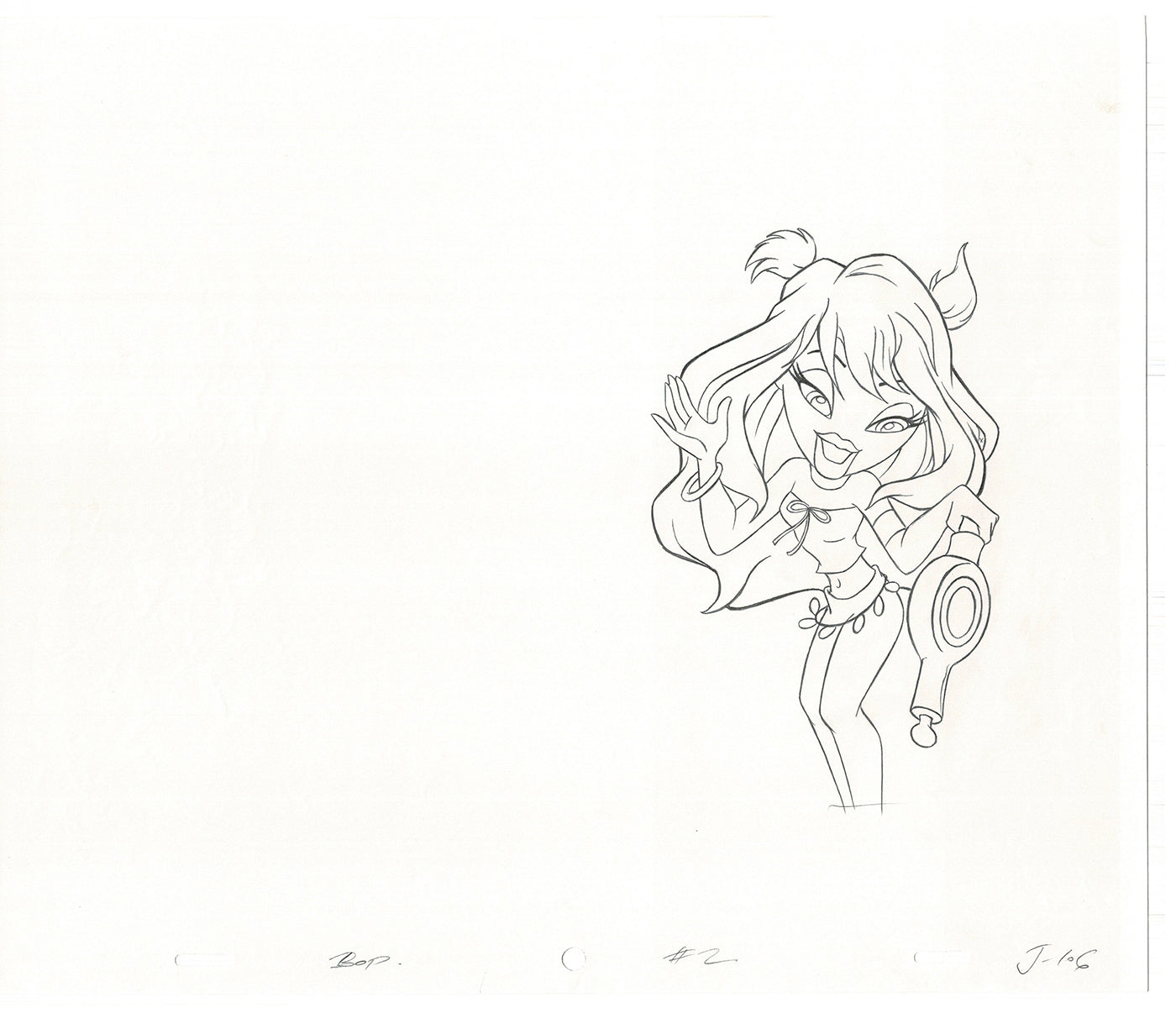 BRATZ Jade Bop-It Toy Commercial Production Animation Cel Drawing 2005 J-034
