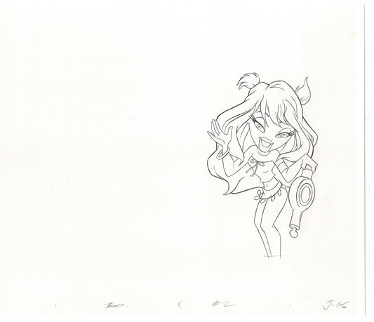 BRATZ Jade Bop-It Toy Commercial Production Animation Cel Drawing 2005 J-034