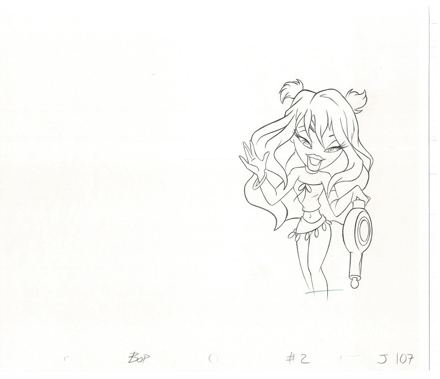 BRATZ Jade Bop-It Toy Commercial Production Animation Cel Drawing 2005 J-035