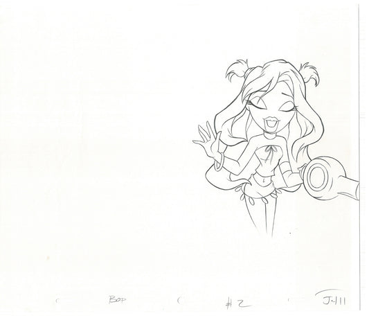 BRATZ Jade Bop-It Toy Commercial Production Animation Cel Drawing 2005 J-037