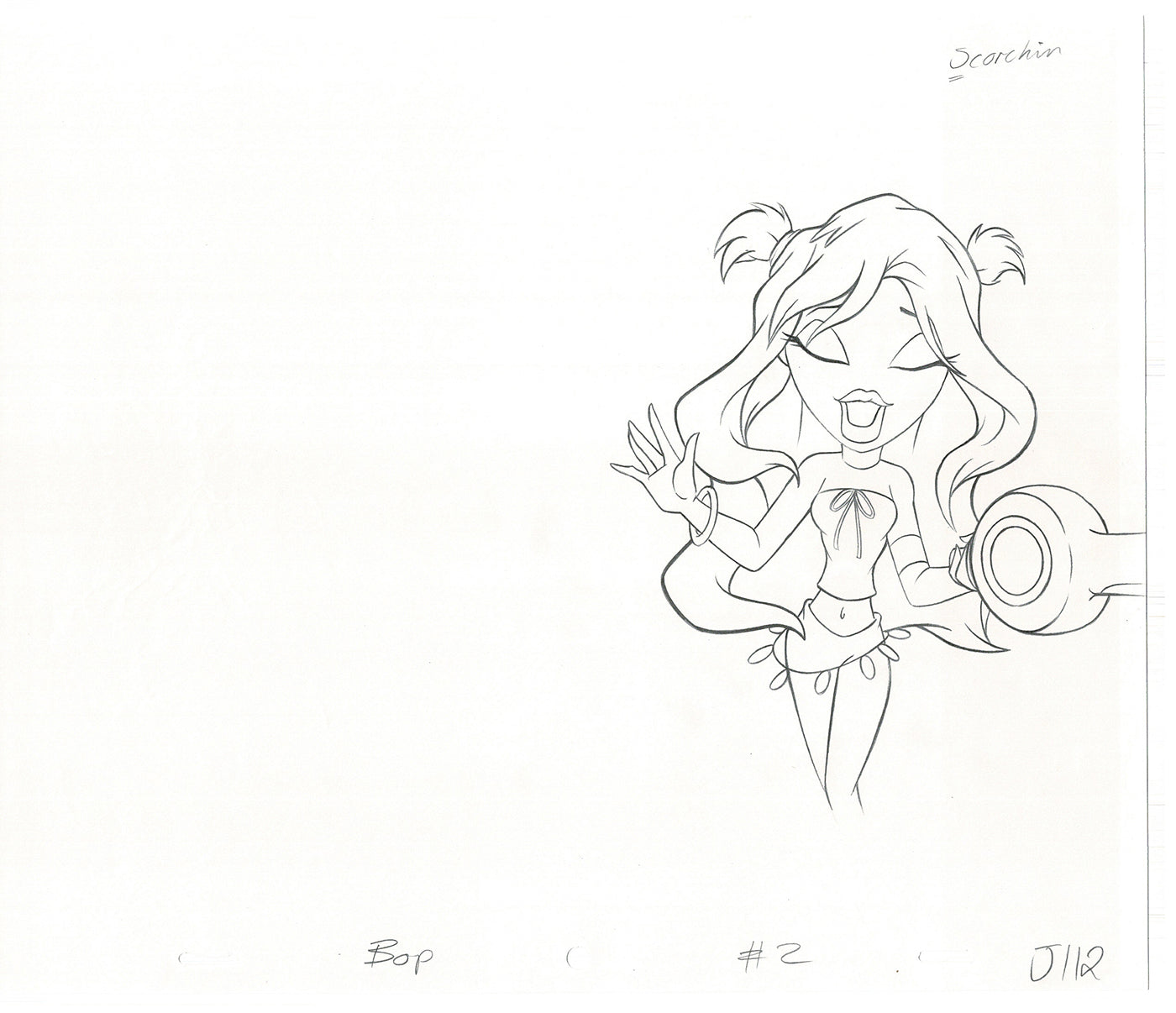 BRATZ Jade Bop-It Toy Commercial Production Animation Cel Drawing 2005 J-038